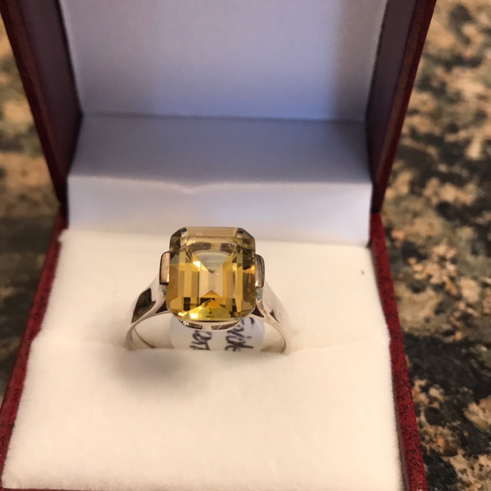 STERLING SILVER GOLDEN QUARTZ SIZE 10 348.00 NWT - Picture 4 of 6